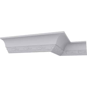 SAMPLE - 3-1/8 in. x 12 in. x 2-5/8 in. Polyurethane Dylan Spring Crown Moulding