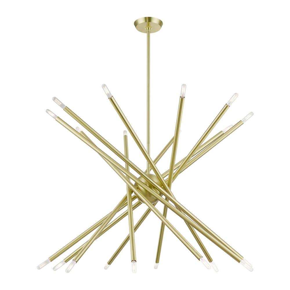 Soho Satin Brass 20-Light Asymmetrical Sputnik Chandelier