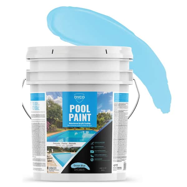 Dyco Pool Paint 5 Gal. 3151 Ocean Blue Semi-Gloss Acrylic Exterior Paint
