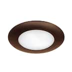6 in. Oil Rubbed Bronze Recessed Shower Trim with Albalite Lens
