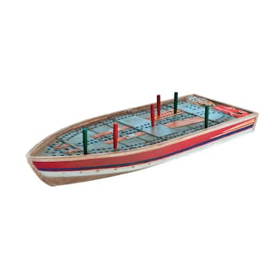 Novelty Cribbage Board - Tin Boat