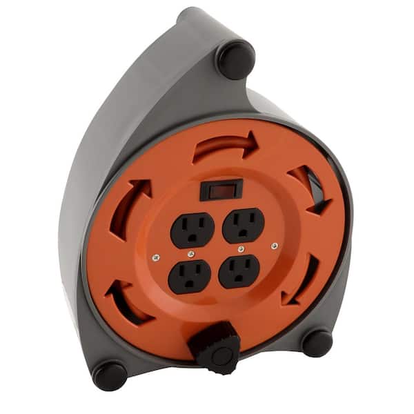HDX 20 ft. 16/3 Retractable Extension Cord Reel with 4-Outlets FREE  SHIPPING