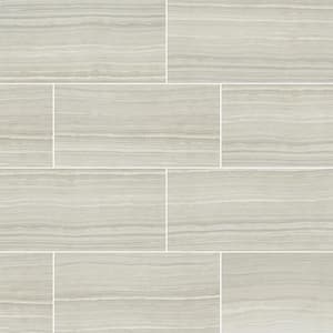 Eramosa Silver 12 in. x 24 in. Matte Porcelain Stone Look Floor and Wall Tile (12 sq. ft./Case)