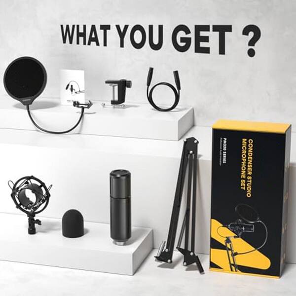 YICHUHAOXI XLR Condenser Microphone Studio Recording Mic with Boom