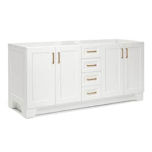 Taylor 72 in. W x 21.5 in. D x 34.5 in. H Double Freestanding Bath Vanity Cabinet Only in White