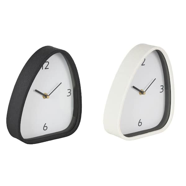 Litton Lane Multi Colored Metal Textured Clock with Gold Accents (Set of 2)