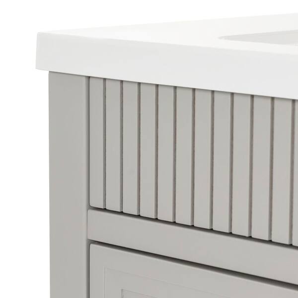 Glacier Bay Foxglade 31 in. Single Sink Light Gray Bath Vanity
