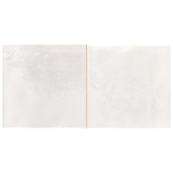 Merola Tile Kings Luxe Tradition Square White 7-7/8 in. x 15-3/4 in. Porcelain Wall Tile (10.56 sq. ft./Case)