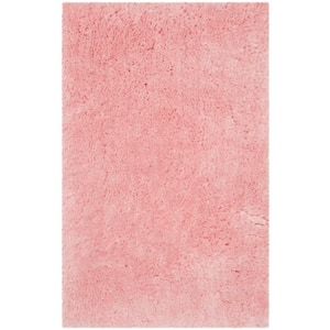Arctic Shag Pink Doormat 3 ft. x 4 ft. Solid Area Rug