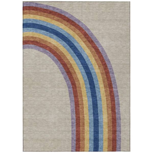 Chantille Machine Washable Indoor/Outdoor Abstract ACN3053 Beige 3 ft. x 5 ft. Area Rug