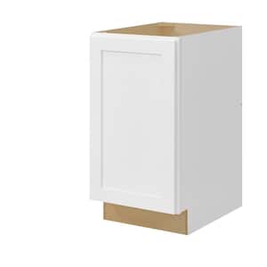 Avondale 18 in W x 24 in D x 34.5 in H Ready to Assemble Plywood Shaker Double Trash Can Kitchen Cabinet in Alpine White