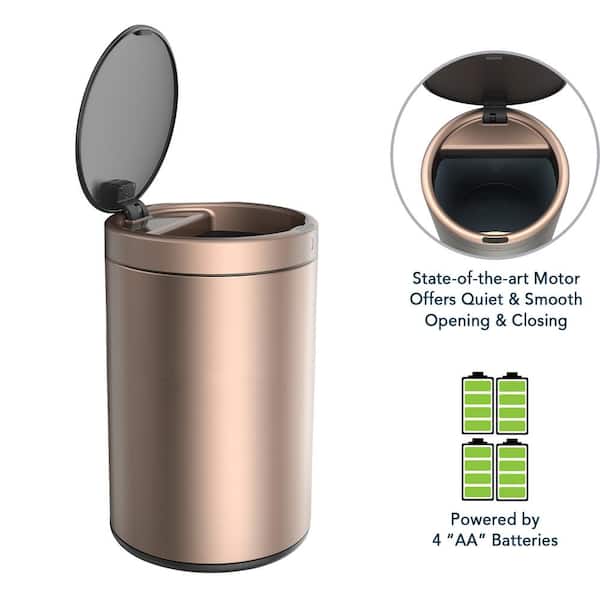 eModernDecor 13- Gallons Stainless Steel Touchless Kitchen Trash Can with  Lid Outdoor in the Trash Cans department at