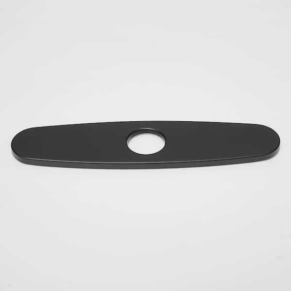 Lefton Sink Cover Plate for 1 or 3 Hole Bathroom or Kitchen Faucet-FCP2201 Matt Black