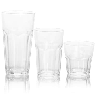 Home Decorators Collection Vinings 18 oz. Glass Tumblers (Set of 4) DH103 -  The Home Depot