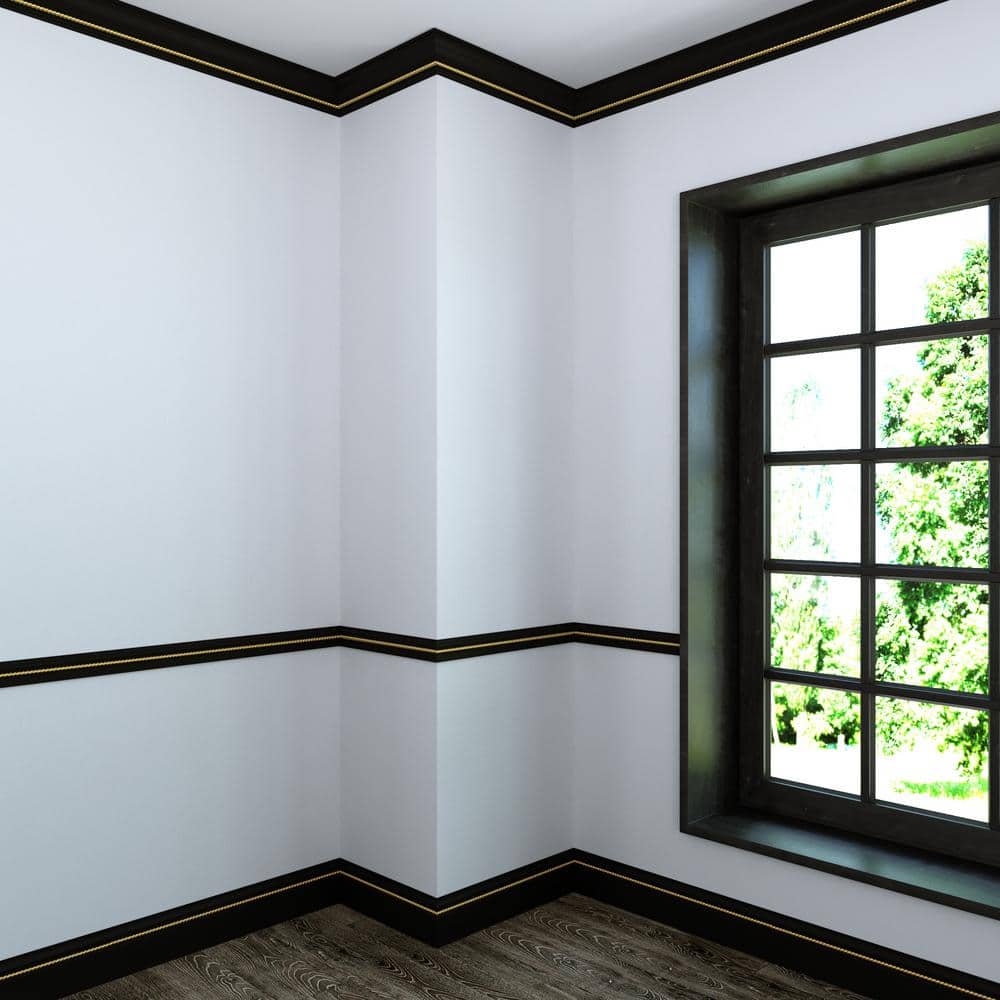 White and Gold Primed 4.5" x 96" Crown Moulding