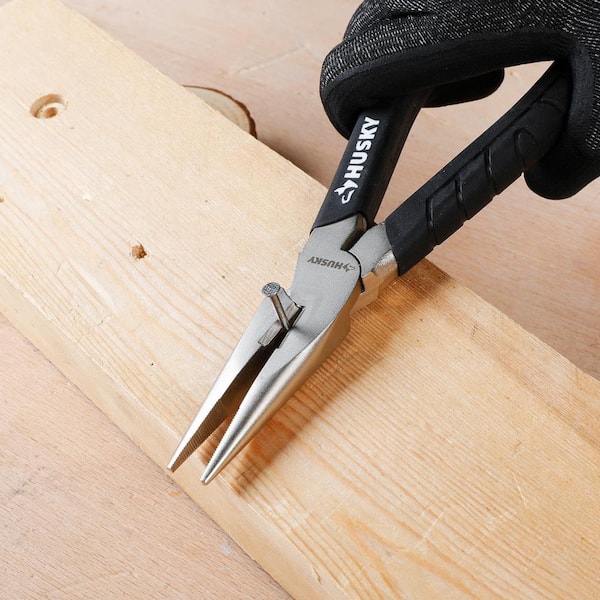 Husky 8 in. L Nose Pliers 90948 - The Home Depot
