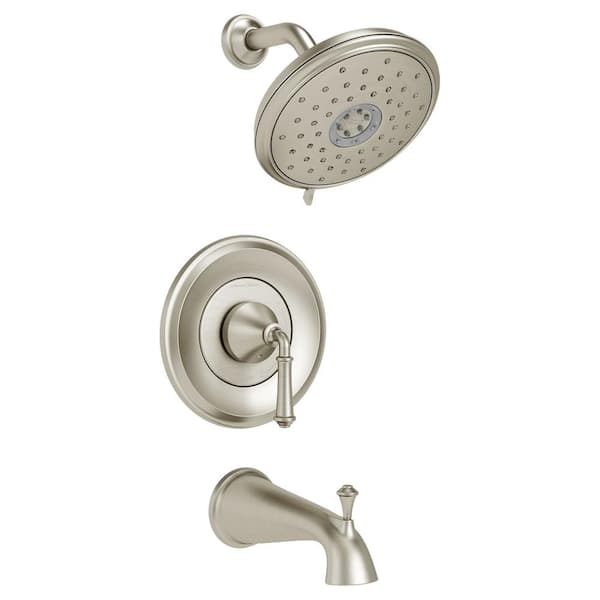 American Standard Delancey 1-Handle Tub and Shower Faucet Trim Kit for Flash Rough-In Valves in Brushed Nickel (Valve Not Included)