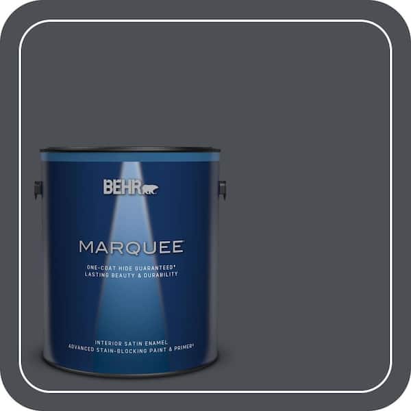 BEHR MARQUEE 1 gal. #750F-6 Sled Satin Enamel Interior Paint & Primer
