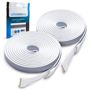 Extension Cable for Philips Hue Lightstrip Plus (10 ft. 2-Pack, White - Standard 6-Pin V3)