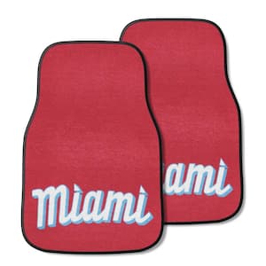 Miami Marlins Front Carpet Car Mat Set - 2 Pieces