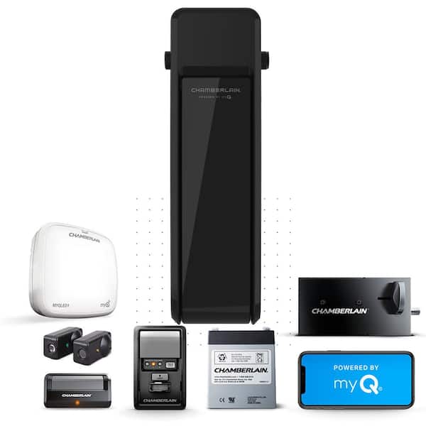 Ultra-Quiet Wall Mount Smart Garage Door Opener with Battery Backup and WiFi Connection with Wireless Garage Door Keypad