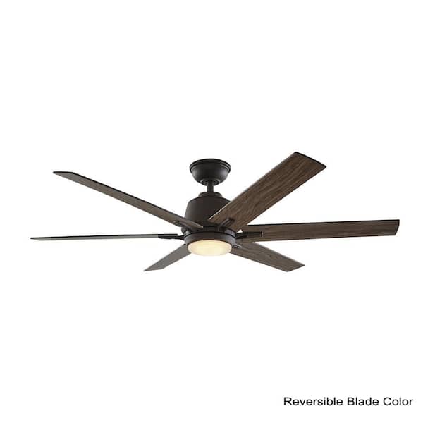 Home Decorators Kensgrove 54" LED Indoor Espresso Bronze Fan See Description 