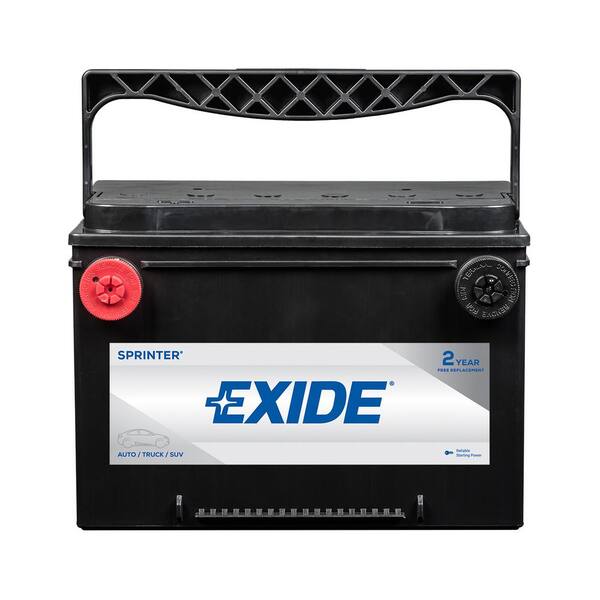 Exide Sprinter Max 12 Volts Lead Acid 6 Cell 78 Group Size 800 Cold Cranking Amps Bci Auto Battery Sx78 The Home Depot