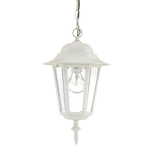 Acclaim Lighting Camelot Collection 1-Light Textured White Outdoor Hanging-Mount Lantern