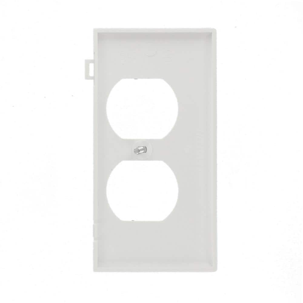White Nylon 2-Port Duplex Receptacle Wall Plate