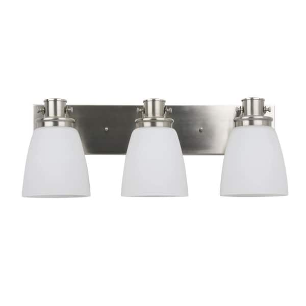 Design House Atkinson 22.25 in. 3-Light Satin Nickel Vanity Light