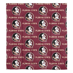 5-Piece Multi Color Florida State Seminoles Full Size Rotary Polyester Bed in a Bag Set