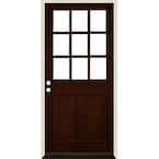 Krosswood Doors 36 In. X 80 In. 3/4 6-Lite With Beveled Glass English ...