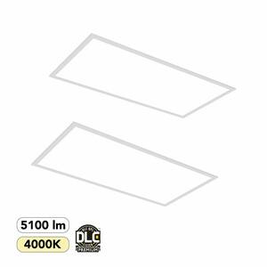 2 ft. x 4 ft. 350-Watt Equivalent White Integrated LED Backlit Troffer, 5100 Lumens, 4000K Bright White (2-Pack)