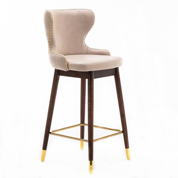 beige leather bar stools with backs