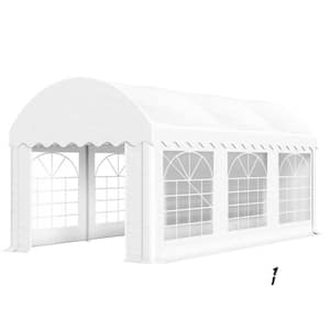10 ft. x 20 ft. Outdoor Canopy Party Tent in White with Removable Side Walls Arc Roof Design