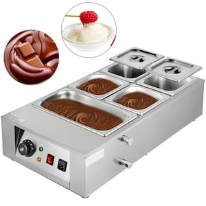 Chocolate Melting Machine 26.5 lbs. Capacity 1000-Watt Stainless Steel Electric Commercial Food Warmer for Restaurants