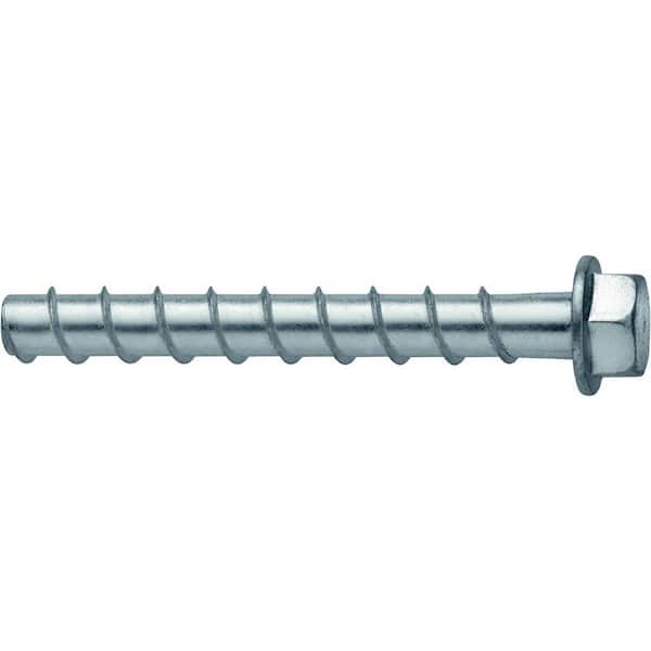 3/4 in. x 4-1/2 in. Kwik Hus-EZ Concrete and Masonry Screw Anchors (10-Piece)