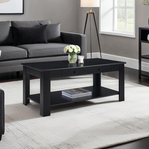 Convenience Concepts Designs2Go Baja 40 in. Espresso Rectangle MDF Coffee Table with Shelf