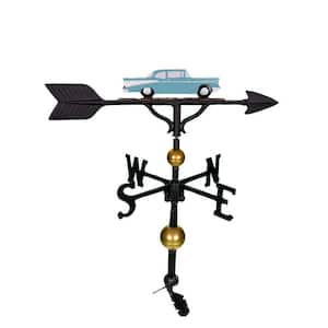 Montague Metal Products 32-Inch Weathervane with Black and White Classic Car Ornament 