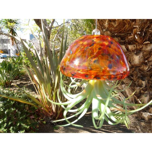 7.09 in. Coral Artificial Other Hanging Jellyfish with Faux Plants (Set of 2)