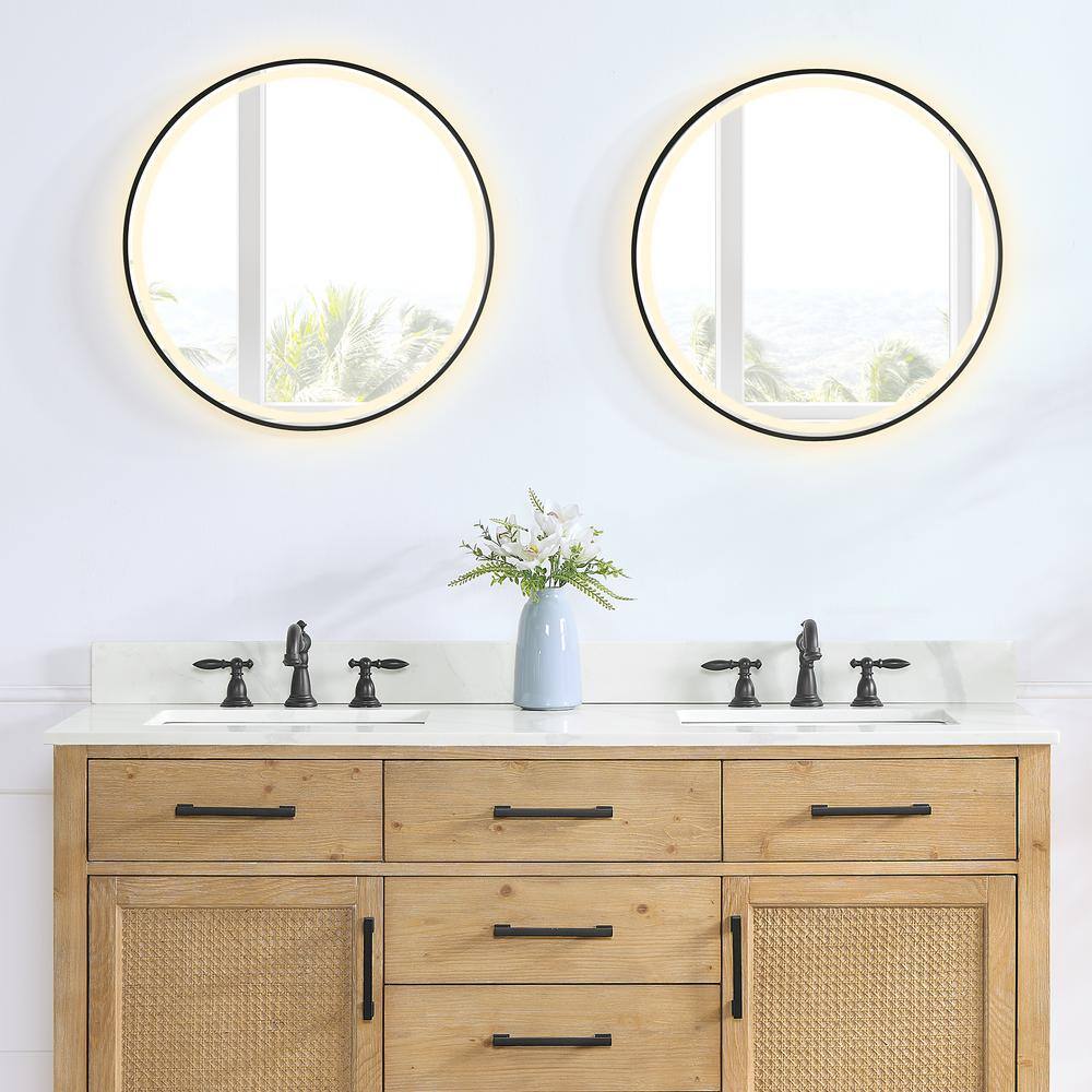 Calacatta White 60" Quartz Stone Vanity Top with Double Sink