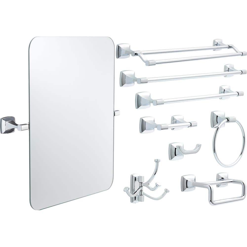 Polished Chrome 18-Inch Wall Mounted Towel Bar
