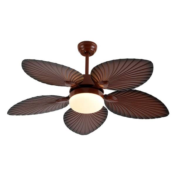 42 in. Indoor Black and Brown Modern 3-Speed Ceiling Fan with Adjustable White Integrated LED and Remote