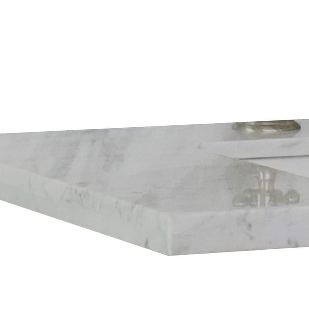 43" White Carrara Marble Countertop with Ceramic Sink