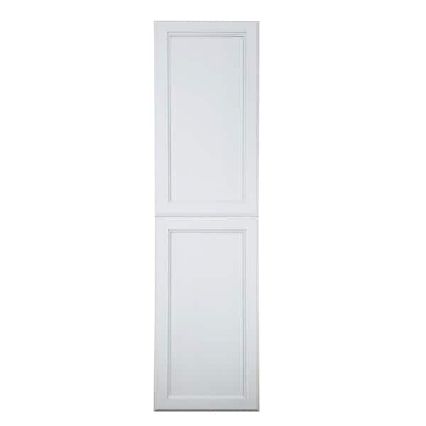 WG Wood Products 15.5 in. W x 65 in. H x 3.5 in. D Dogwood Inset Panel Primed Gray Recessed Medicine Cabinet without Mirror