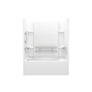 Accord 60 in. L x 32 in. W x 56.5 in. H Rectangular Tub/Shower Combo Unit in White