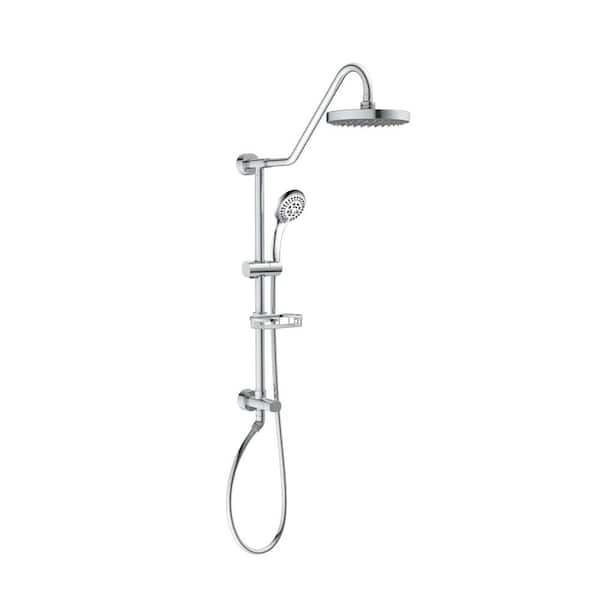 PULSE Showerspas 6-spray 8 in. Dual Shower Head and Handheld Shower Head with Low Flow in Chrome