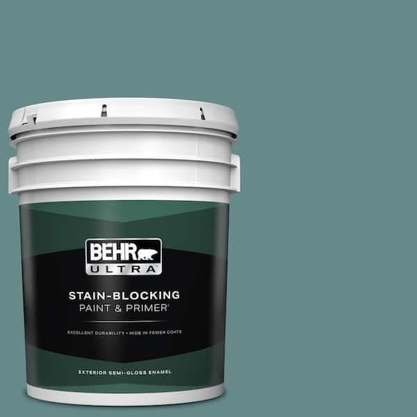 BEHR ULTRA 5 gal. #S440-5 Tasmanian Sea Semi-Gloss Enamel Exterior Paint & Primer