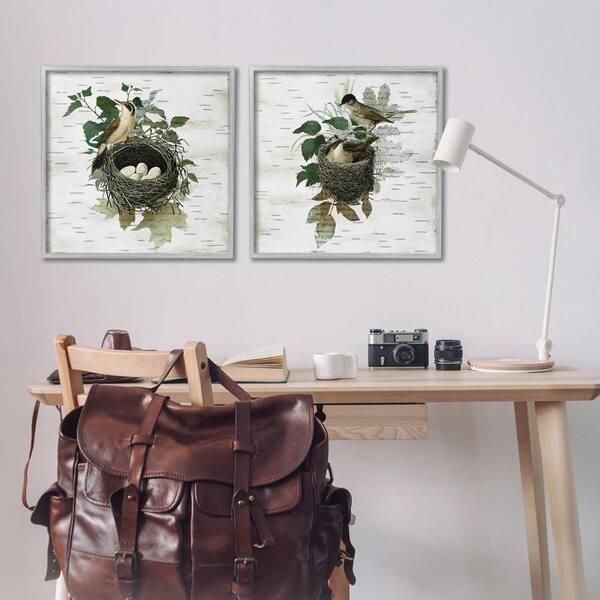 Heron Bird Art Set - 2 Piece Framed Giclee Wall Art, Gray Frame, Ready To Hang, By Grace Popp - View #12