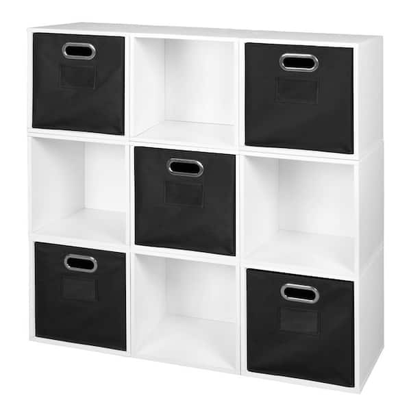 Regency 39 in. H x 39 in. W x 13 in. D White Wood 14-Cube Organizer